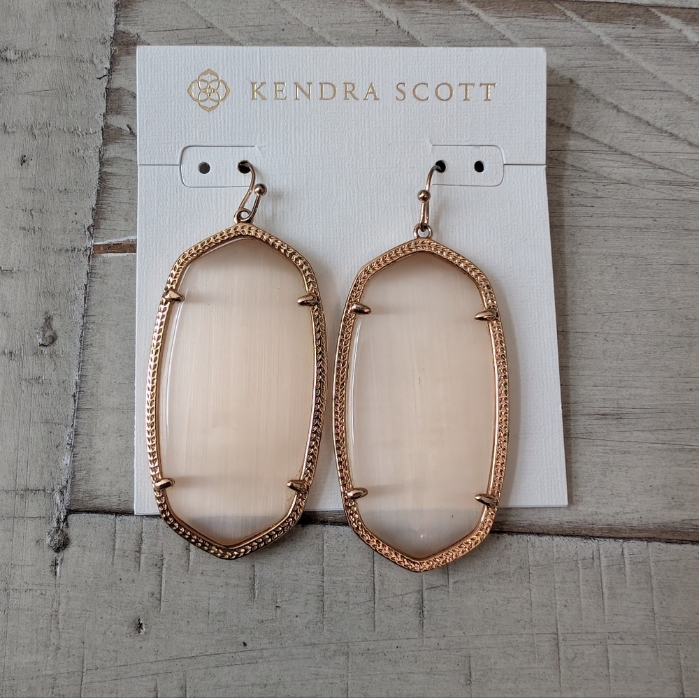 Kendra Scott Danielle Rose Gold and Peach Illusion Earrings